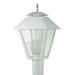 Solus Colonial Post Top Lighting Fixture, Warm Light 3000K LED Lamp, Acrylic Clear Lens & Frosted Glass Chimney, Fits 3" D Post | Wayfair