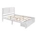 Red Barrel Studio® Full Size Bed w/ Headboard & 2 Drawers, Gray Wood in White, Size 40.6 H x 54.1 W x 75.0 D in | Wayfair