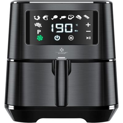 Xxl 5.5 Liter Heißluftfritteuse Edelstahl inkl.Brotbackkorb 1700W Friteuse Fritteuse Airfryer Touch