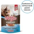 Morando miglior gatto sterilized bocconcini con pesce azzurro e gamberetti confezione 24 pz