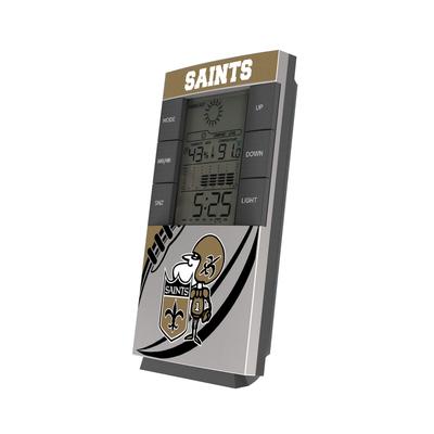 New Orleans Saints Passtime Design Digital Desk Clock
