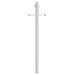 Solus Direct Burial Aluminum Lamp Post, Fits 3" Fixtures, Photo Sensor, Outlet, Crossarm & Inlet Hole Aluminium/Metal in White | Wayfair