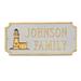 Montague Metal Products Inc. Lighthouse Princeton Garden Plaque Metal in Gray/Blue | 7.25 H x 15.75 W x 0.32 D in | Wayfair PCS-90-NS-LS