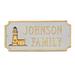 Montague Metal Products Inc. Lighthouse Princeton Garden Plaque Metal in Gray/White | 7.25 H x 15.75 W x 0.32 D in | Wayfair PCS-90-WS-W