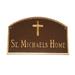 Montague Metal Products Inc. Prestige Arch w/ Rugged Cross Garden Plaque Metal | 10.25 H x 15.5 W x 0.32 D in | Wayfair PCS-69-ACC-LS