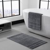 Vera Wang Eden Plush Pile Solid Reversible Cotton White 2 Piece Bath Rug Set 100% Cotton in Gray | 32 H x 20 W x 1 D in | Wayfair USHS6D1219317