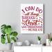 Trinx Christ Who Strengthens Philippians 4:13 Christian Wall Art Bible Verse Print Ready to Hang Canvas in Red | 30 H x 24 W x 1.25 D in | Wayfair