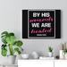 Trinx We Are Healed Isaiah 53:5 Christian Wall Art Bible Verse Print Ready to Hang Canvas in Black/Pink | 12 H x 16 W x 1.25 D in | Wayfair