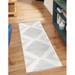 White 146 x 39 x 0.5 in Area Rug - The Twillery Co.® Cohutta Geometric Grey & Ivory Area Rug Chenille/ | 146 H x 39 W x 0.5 D in | Wayfair