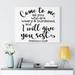 Trinx Give You Rest Matthew 11:28 Christian Wall Art Bible Verse Print Ready to Hang Canvas in Black | 18 H x 24 W x 1.25 D in | Wayfair