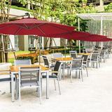 Arlmont & Co. 10Ft Patio Umbrella w/ LED Lights, Outdoor Umbrella Solar Powe LED Lighted | 102 H x 120 W x 120 D in | Wayfair