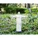 Trinx Alexann Solar Christ the Redeemer Jesus Outdoor Garden Statue w/ Spotlight Resin/Plastic in White | 15 H x 4 W x 9 D in | Wayfair