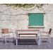 Latitude Run® Courtyard Casual Catalina 52" Dining Bench Wood in Brown/White | 17.7 H x 52 W x 15.8 D in | Outdoor Dining | Wayfair