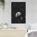 Red Barrel Studio® Full Moon On Background - 1 Piece Rectangle Graphic Art Print On Wrapped Canvas in Black | 20 H x 16 W x 2 D in | Wayfair