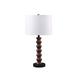 Canora Grey 27.5" In COASTAL LITTORAL WOOD INSP MODERN TABLE LAMP Solid Wood in Black/Brown/White | 14 H x 10 W x 10 D in | Wayfair