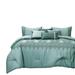 Dakota Fields Geers Teal Microfiber Modern & Contemporary 7 Piece Comforter Set Polyester/Polyfill/Microfiber in Blue/Green | Wayfair