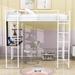 Mason & Marbles Valinda Full Size Loft Bed w/ Built-In-Desk & Shelves Metal in White | 71 H x 57 W x 79 D in | Wayfair