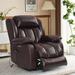 Latitude Run® Lie Flat Dual Motor Electric Lift Chair w/ Heating & Massage Recliner Scratch/Tear Resistant/Stain Resistant, in Brown | Wayfair