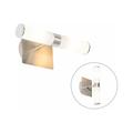 Qazqa - bath - Applique murale - 2 lumière - l 223 mm - Acier - Moderne - éclairage intérieur