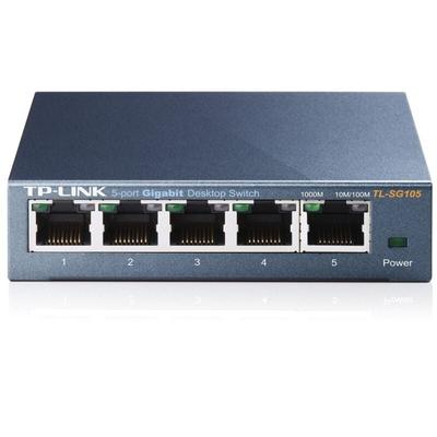 Gigabit Netzwerk Switch TL-SG105, 5-Port, bis 1000 Mbit/S, Metall - Tp-link