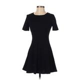 Forever 21 Casual Dress - A-Line: Black Solid Dresses - Women's Size Small