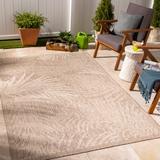 Jens 9'2" x 12' Coastal Outdoor Floral Lambswool/Multi Brown/Gray/Nutmeg/Dark Gray/Tan/Light Beige/Cream/Peach Outdoor Area Rug - Hauteloom