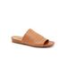 Wide Width Women's Camano Slide Sandal by SoftWalk in Tan (Size 7 1/2 W)