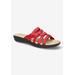 Wide Width Women's Sheri Sandal by Easy Street in Red (Size 7 W)