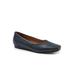 Wide Width Women's Vellore Ballerina Flat by SoftWalk in Navy (Size 8 1/2 W)