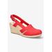 Women's Stargaze Slingback Espadrille by Easy Street in Red (Size 7 M)