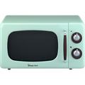 Magic Chef 0.7 Cu Ft Retro Countertop, 700 Watt, Rotary Dial, Timer, 7 Power Levels - Black in Green | 10.2 H x 17.7 W x 12.8 D in | Wayfair