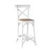 Rosalind Wheeler Bister Stool Polyester/Wood/Upholstered in Brown/Gray/White | 40 H x 16 W x 17 D in | Wayfair 869A1142776049E38F1144F70D319E6B