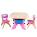 Costway In/Outdoor 3-Piece Plastic Children Play Table & Chair Set