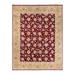 Overton Hand Knotted Wool Vintage Inspired Traditional Mogul Red Area Rug - 8' 3" x 10' 6"