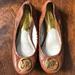 Michael Kors Shoes | Michael Kors Tan Leather Flats With Logo On The Front | Color: Tan | Size: 6