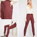 Free People Jeans | Free People Dark Red Burgundy Skinny Jeans (Size 26) | Color: Red | Size: 26p