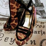 Nine West Shoes | $Bog$ Nine West Animal Print Heel 7.5 | Color: Brown/Tan | Size: 7.5