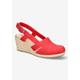 Women's Stargaze Slingback Espadrille by Easy Street in Red (Size 7 M)