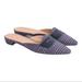 J. Crew Shoes | J. Crew Tweed Loafer Navy Blue Plaid Slip-On Mules Flats | Color: Blue/Red | Size: 6.5