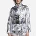 Nike Jackets & Coats | Euc Nike Sportswear Metallic Logo Print Windbreaker | Color: Silver/White | Size: M