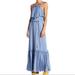 Free People Dresses | Free People Women’s Coco Popover Long Length Dress | Color: Blue | Size: Xs