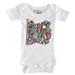 Infant Tiny Turnip White St. Louis Cardinals Peace Love Baseball Bodysuit