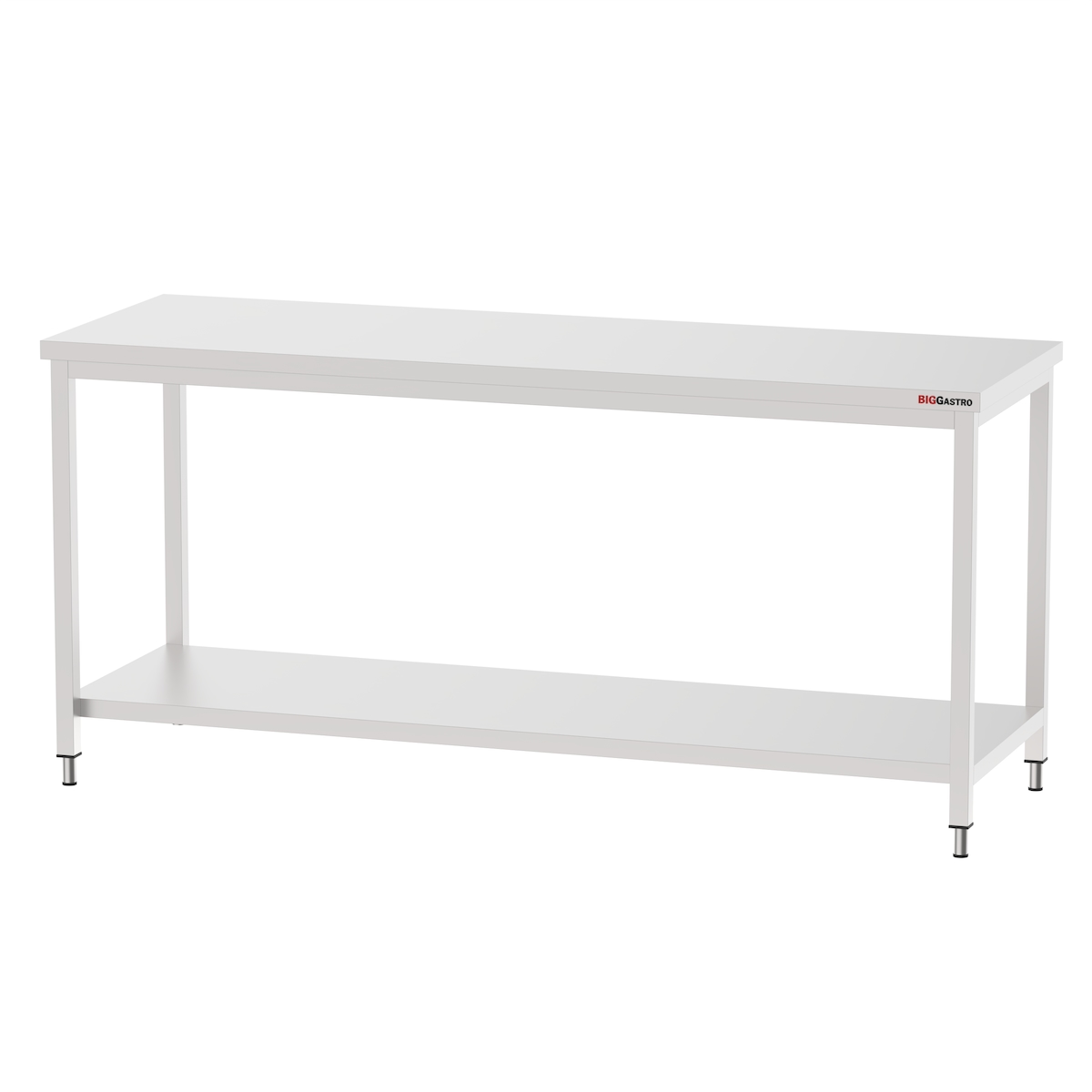 Edelstahl Arbeitstisch 1800 x 600 - mit Grundboden - IDEAL Image