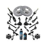 1998-2001 GMC Jimmy Front Brake Pad Rotor Axle Control Arm Kit - TRQ