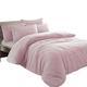 TEXTILER Teddy Fleece Duvet Set Double-Pink Teddy Bear Bedding Sets, Thermal bedding with Fluffy Pillow Covers, Double Duvet Cover Sets (Pink, Double)