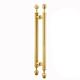 ZJQF European Style Push Pull Door Handle, Gate Apartment Hotel, Creative Sliding Exterior Door Handle Hardware, Door Handle with Fittings (Color : Gold, Size : 60cm/23.6in)