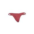 Zaful Swimsuit Bottoms: Red Solid Swimwear - Women's Size 8