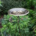 ACHLA Three Hares Birdbath w/ Tripod Stake Metal in Yellow | 14.5 H x 18 W x 18 D in | Wayfair BB-18-TS