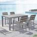 Wade Logan® Adlan Stacking Patio Dining Chair in Gray | 33.75 H x 21.75 W x 22.75 D in | Wayfair SEHO4492 28469605
