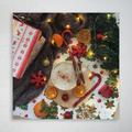 The Holiday Aisle® Green Christmas Tree - 1 Piece Square Graphic Art Print On Wrapped Canvas in Green/Red | 16 H x 16 W x 2 D in | Wayfair